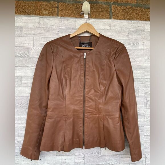 Badgley Mischka
Peplum Leather Jacket in cognac size medium - Picture 4 of 15